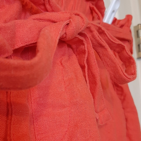 2 High Waisted Tie-Belt LinenShorts 4in inseam - Picture 3 of 8